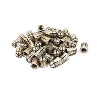 sourcingmap® Rosca hembra M6 Ampliar aleación tuercas preinserta tono bronce tuerca 40pcs
