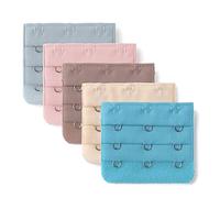 Sourcingmap Señora 5Pcs 3 Gancho De 3 Filas Longitud Ajustable Correa Del Sujetador Extensor Ganchos De Hebilla Color Mezclado Una Talla