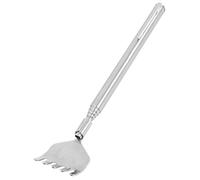 sourcingmap Telescópico Manija Tono Plateado Acero Inoxidable Parte Trasera Scrather 40cm Largo