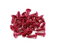 Sourcingmap - Tornillos autorroscantes para motocicleta, color rojo, 30 unidades