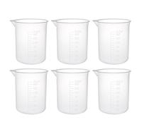 Sourcingmap - Vaso medidor de plástico PP (150 ml, transparente, para líquidos de cocina, laboratorio, 6 unidades)