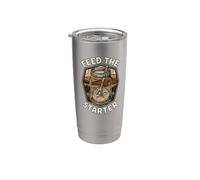 Sourdough Baker Bread Making Feed The Starter Vaso térmico de acero inoxidable de doble pared