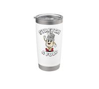 Sourdough Bread Baker Stretch and Fold Retro Cartoon Vaso térmico de acero inoxidable de doble pared
