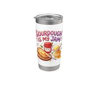 Sourdough Is My Jam Funny Baking for Women Bakers Moms Vaso térmico de acero inoxidable de doble pared