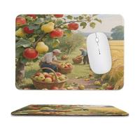 Sous-main de bureau imperméable « Fruitful Orchard » avec coutures anti-effilochage et dessous antidérapant en caoutchouc. Tapis de souris pour souris sans fil, idéal pour le bureau et la maison.