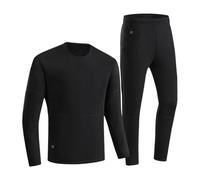 sous Ropa térmica para hombre con suéter y pantalones calefactores bajo ropa calentada a 22 zonas, conjunto de hombre de invierno cálido en forro polar superior y pantalón térmico conjunto de correr
