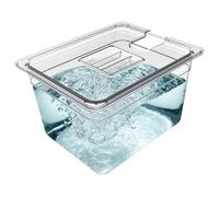 Sous Vide Container, Vide Cooker Box with Lid, Airtight Sealing Transparent Tank, 12.6x10.24x7.68 inches Heat Resistant Immersion Circulator Accessory for Food Truck RV Apartment Restaurant Kitchen