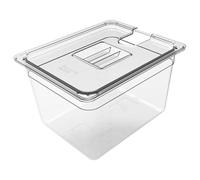 Sous Vide Container, Water Tank, Cooking Bucket, Transparent Airtight Sealed Box, Heat-Resistant Circulation Bin with Lid for Kitchen Family Restaurant Food Truck Rental Property Use