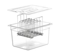 Sous Vide - Contenedor de 11 L para Cocinar a Baja Temperatura | con tapa y estante, Contenedor transparente multifuncional (sin BPA) para Sous Vide Stick Garer Varias Marcas