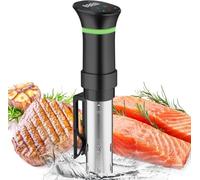 Sous Vide Garer Sous Vide Stick de acero inoxidable, olla de cocción lenta con pantalla táctil LED, 1000 W, con ajuste preciso de temperatura y temporizador, incluye libro de recetas, gris