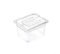 Sous-vide - Recipiente de policarbonato de 11 l para dispositivos con base de 60 mm, olla transparente con escala de medición y tapa, resistente al calor de -40 a 100 grados, alfombrilla