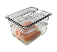 Sous Vide - Recipiente transparente con tapa, recipiente para cocinar al vacío, apto para alimentos y resistente al calor, recipiente para cocina o restaurante (6 l/11 L)
