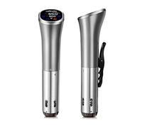 Sous Vide, Wancle Roner Cocina Baja Temperatura 1100W Inmersión a Prueba de Agua IPX7 Circuladores Con función de reserva, fácil de almacenar (Gris Plateado)