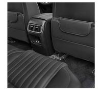SOUTES 2 Piezas Protector De Respaldo Coche para Porsche Cayenne/Cayenne Coupe, PU Cuero Alfombrilla Protectora Respaldo Asiento con Bolsillo Accesorios,A/Black