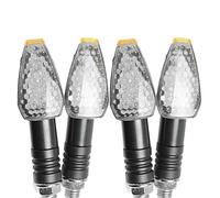 SOUTES Accesorios para indicadores 2 Uds/4 Uds M10 Universal Luz De Señal Giro Para Motocicleta 12v Ámbar Indicador Intermitente Luces Traseras Lámpara Accesorios(2 pairs black)