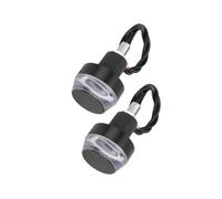 SOUTES Accesorios para indicadores 2 Uds., Barra De Luz Para Manillar Motocicleta, Indicador Extremo, Señal Giro, Mango Universal, Enchufe Agarre, Lámpara Lateral(White red)