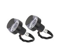 SOUTES Accesorios para indicadores Accesorios De Moto Manillar Motocicleta Barra Luz Indicador Extremo Señal Giro Mango Universal Enchufe Agarre Lámpara Marcador Lateral 2 Piezas(White red)