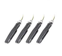 SOUTES Accesorios para indicadores Juego De 4 Luces Intermitentes Para Motocicleta. Luz Intermitente Universal Para, Ámbar(Nero)