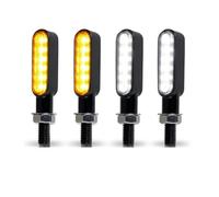 SOUTES Accesorios para indicadores Luces De Señal Giro Para Motocicleta 8mm, Intermitentes Blancas Y Ámbar, Accesorios Lámpara Indicadora 12V(4Pcs Amber White)