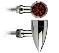 SOUTES Accesorios para indicadores Para Yamaha Para Harley Para Davidson 2 Uds 12V Motocicleta/moto Lámpara De Señal Giro Aleación Aluminio Cromo Plateado