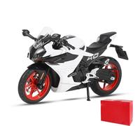 SOUTES Modelo de Motocicleta Adorno Decorativo para Colección De Motocicletas, En Caja De Regalo, Escala 1:12, para CFMOTO 450SR Racing Motor, Modelo De Aleación De Metal.(White)