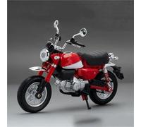 SOUTES Modelo de Motocicleta Colección De Coches Juguete 1:12 para Honda, Modelo Motocicleta para Monkey, Aleación Fundida A Presión, Volante Delantero(Rosso)