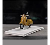 SOUTES Modelo de Motocicleta Colección De Coches Juguete 1:18 para Vespa 125 50R 50N, Modelo Motocicleta Aleación Mini Moto, Adornos para Ordenador Escritorio(Jaune)