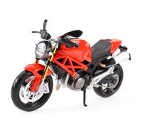 SOUTES Modelo de Motocicleta Juguetes, Adornos Cumpleaños, Regalos, Escala 1:12, para Ducati Monster 696, Vehículos Fundición A Presión, Coleccionables, Pasatiempos, Modelo Motocicleta(Rosso)