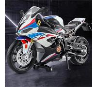 SOUTES Modelo de Motocicleta Juguetes, Regalo De Cumpleaños 1:12 para BMW S1000RR Colección Aleación Fundida Serie Mini Moto Modelo Motocicleta(White)
