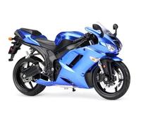 SOUTES Modelo de Motocicleta Modelo De Motocicleta En Miniatura De Aleación Fundida A Presión 1:12, Juguetes con Volante Y Dirección para Kawasaki para Ninja ZX-6R(BLU)