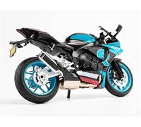 SOUTES Modelo de Motocicleta Modelo De Motocicleta Motocross A Escala 1/9, Coche Juguete Colección, Regalo, Fundición A Presión para Yamaha R1M(Cyan)