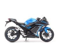 SOUTES Modelo de Motocicleta Modelo Motocicleta para Kawasaki para Ninja 250 A Escala 1:12, Juguete Fundido A Presión, Colección Vehículos, Moto Todoterreno, Coche, Regalo(BLU)