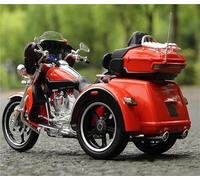SOUTES Modelo de Motocicleta Modelos De Motocicletas A Escala 1:12, Triciclos Portátiles, Simulación De Modelos, Juguetes De Colección para Harley, para Davidson, CVO para Tri Glide 2021.(Orange)