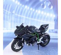 SOUTES Modelo de Motocicleta Motocicleta En Miniatura De Aleación Fundida A Presión 1:12, Juguetes con Volante Y Dirección para Kawasaki para Ninja H2R(Nero)