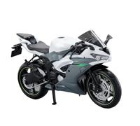 SOUTES Modelo de Motocicleta para Kawasaki para Ninja ZX-6R, Aleación Fundida A Presión 1:12, Motocicleta, Modelo En Miniatura, Juguetes, Volante, Vehículos(Grey)