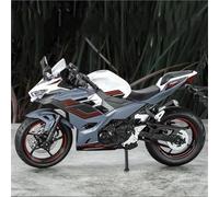SOUTES Modelo de Motocicleta Simulación De Aleación 1/12 para Motocicleta para Kawasaki para Ninja 400, Modelo Coche Juguete(Grey)