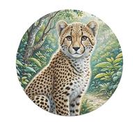 South African Cheetahs 120 Piezas Rompecabezas Infantil Animales Formas Especiales Cute Pet Animals Puzzle Niños Impossible Educativo Portátil Decoración Hogar Interacción 120 PCS