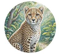 South African Cheetahs 68 Piezas Rompecabezas Decorativo Piezas Animalizadas Cute Pet Animals Puzzle Niños Educativos Juegos Familiar Antiestrés Regalo Original Interacción 68 PCS