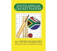South African Cricket Players Word Search Puzzle Book: Word Searches with Easy to Read Print about South African Cricketers, Cricket, South Africa and ... . Gift for Vacations, Holiday and Free Times