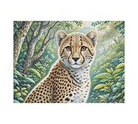 South African Guepardos Puzzle 500 Piezas 3D Creativo Detallado Animal de compañía Lindo Rompecabezas para Hombres Y Mujeres Decoración Hogar Moderno Construir Maquetas 500 PCS