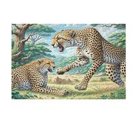 South African Guepardos Puzzles 1000 Piezas Construir Maquetas Detalladas Animal de compañía Lindo Rompecabezas para Adultos Desafío Intelectual Juguete Educativo 3D Moderno 1000 PCS