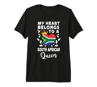South African Queen Wife Girlfriend South Africa Flag Camiseta Premium