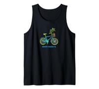 South Beach bicicleta groovy 80s vibra con palmera Miami Camiseta sin Mangas