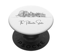 South Carolina Home Black Skyline Travel Art Souvenir PopSockets PopGrip Adhesivo