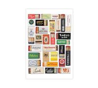 South Carolina Matchbox - 4 lienzos para decoración de pared, pinturas para sala de estar, dormitorio, decoración de 30 x 45 cm