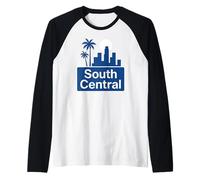 South Central Los Ángeles Street LA Slauson Crenshaw 323 213 Camiseta Manga Raglan