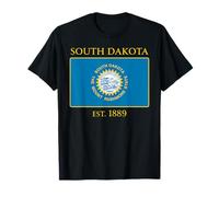 South Dakota Flag 40th US State 1889 South Dakota Native Camiseta