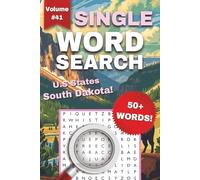 South Dakota One-Word Word Search Puzzle Book - Volume 41: Fun and Easy to Read Print about South Dakota, Historic Landmarks, U.S States, and More | ... Search Puzzle Book for South Dakota Lovers