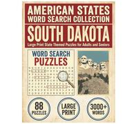 South Dakota Word Search Puzzle Book: Large Print State Themed Puzzles for Adults and Seniors: Explore Local Cities, History, Facts and Local Heroes ... (American States Word Search Collection)