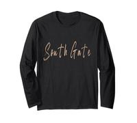 South Gate California Diseño elegante vintage Manga Larga